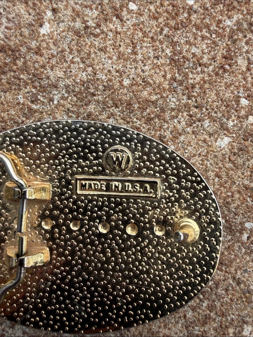 Vintage USA solid belt buckle beautiful